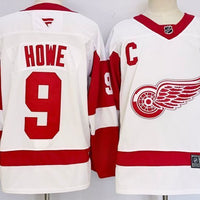 Men's Detroit Red Wings Gordie Howe #9 Fanatics White Player Jersey
