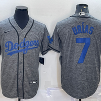Men's Los Angeles Dodgers Julio Urias Gray Replica Player Jersey1