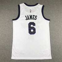 Men's Los Angeles Lakers LeBron James #6 White 2022/23 Authentic Jersey1 - City Edition