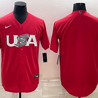 Men's 2023 World Baseball Classic USA Red Blank Jersey1