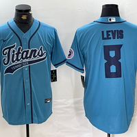 Men's Tennessee Titans Will Levis #8 Blue Player Jersey1