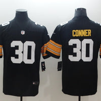 Men's Pittsburgh Steelers #30 James Conner Black Player Game Jersey1