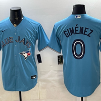 Men's Toronto Blue Jays Andres Gimenez #0 Light Blue Alternate Replica Jersey