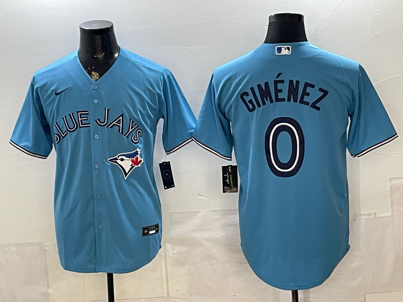 Men's Toronto Blue Jays Andres Gimenez #0 Light Blue Alternate Replica Jersey