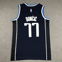 Men's Dallas Mavericks Luka Doncic #77 Navy 2022/23 Statement Edition Swingman Jersey1