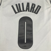 Men's Portland Trail Blazers Damian Lillard #0 NBA Gray Swingman Jersey1