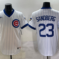 Men's Chicago Cubs1 Ryne Sandberg #23 White Stitched Jersey