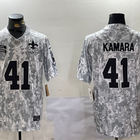 Men's New Orleans Saints Alvin Kamara #41 Arctic Camo 2024 Salute to Service Limited Jersey1