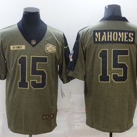 Men's Kansas City Chiefs #15 Patrick Mahomes Brown Player Game Jersey1