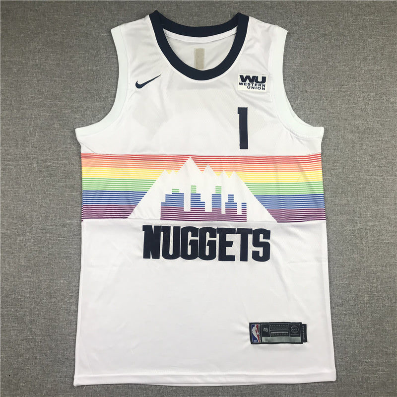 Men's Denver Nuggets Michael Porter Jr. White Swingman Player Jersey1