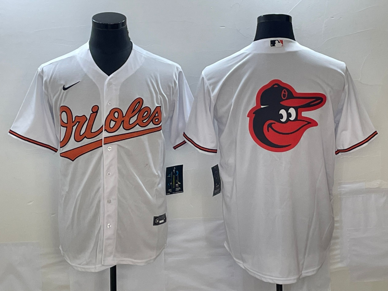 Men's Baltimore Orioles White Home Replica Player Jersey1