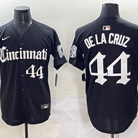 Men's Cleveland Guardians Elly De La Cruz #44 Black Replica Player Jersey
