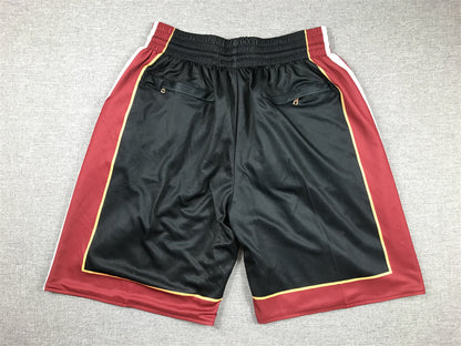 Men's Miami Heat Black Pocket Shorts1