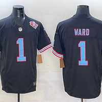 Men's Tennessee Titans Cameron Ward #1 Black Game Jersey