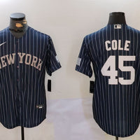 Men's New York Yankees Gerrit Cole #45 Navy Player Jersey1