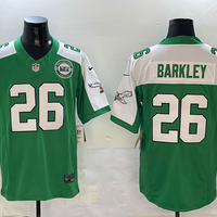 Men's Philadelphia Eagles Saquon Barkley #26 Kelly Green Alternate Player Game Jersey1