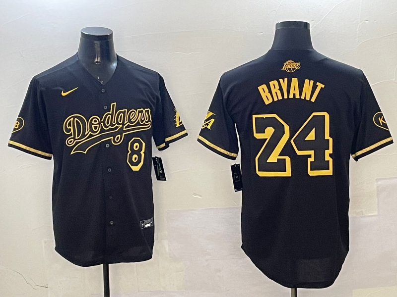 Men's Los Angeles Dodgers Kris Bryant #24 Black Game Player Jersey1