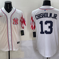 Men's New York Yankees Jazz Chisholm Jr. #13 White Team Player Game Jersey