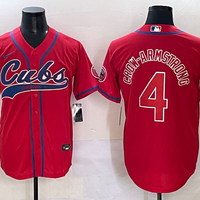 Men's Chicago Cubs Pete Crow-Armstrong #4 Red Replica Player Jersey
