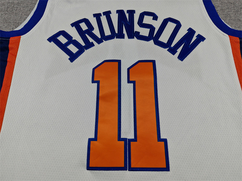 Men's New York Knicks Jalen Brunson #11 White 2025/26 Swingman Jersey - City Edition