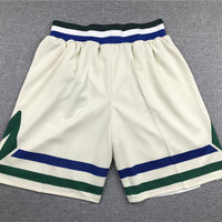Men's Milwaukee Bucks White City Edition Basketball Shorts1