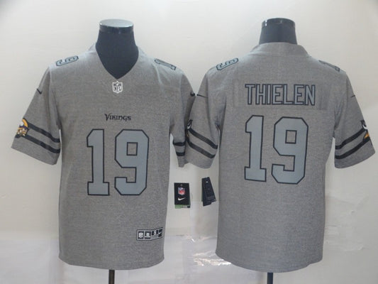 Men's Minnesota Vikings Adam Thielen #19 Gray Game Jersey1