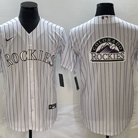 Men's Colorado Rockies White Home Replica Team Jersey1