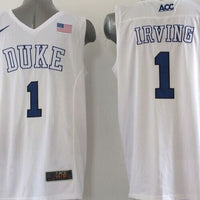 Men's Duke Blue Devils Kyrie Irving #1 White Player Game Jersey
