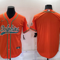 Men's Miami Dolphins Orange Blank Jersey1