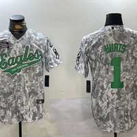 Men's Philadelphia Eagles Jalen Hurts #1 Arctic Camo 2024 Salute to Service Player Jersey1