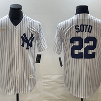 Men's New York Yankees Juan Soto #22 White Home Cooperstown Collection Player Jersey1
