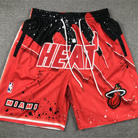 Men's Miami Heat Red Swingman Pocket Shorts1