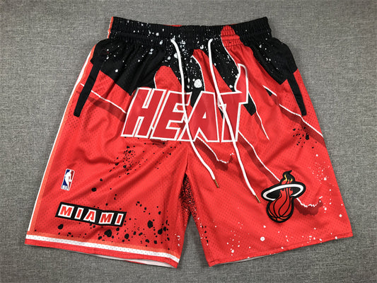 Men's Miami Heat Red Swingman Pocket Shorts1