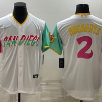 Men's San Diego Padres Xander Bogaerts #2 White City Connect Replica Player Jersey1