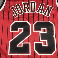 Men's Chicago Bulls Michael Jordan #23 Red Hardwood Classics Authentic Jersey1