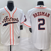 Men's Houston Astros Alex Bregman #2 White Replica Jersey1 Joint Edition