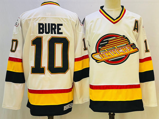 Men's Vancouver Canucks Pavel Bure #10 White Game Jersey1