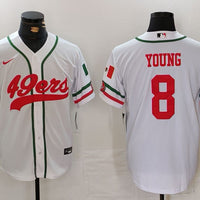 Men's San Francisco 49ers Steve Young #8 White Player Jersey1