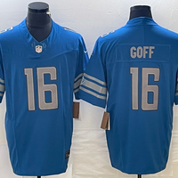 Men's Detroit Lions Jared Goff #16 Blue Vapor Limited Jersey1