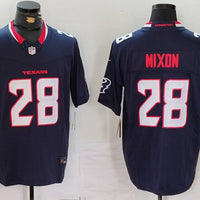 Men's Houston Texans Joe Mixon #28 Navy Game Jersey