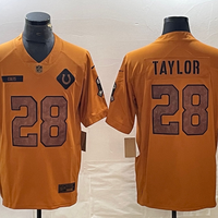 Men's Indianapolis Colts Jonathan Taylor #28 Brown 2023 Salute To Service Limited Jersey1
