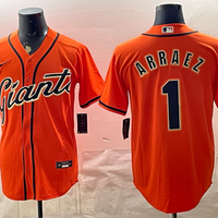 Men's San Francisco Giants Luis Arraez #1 Orange Limited Player Jersey