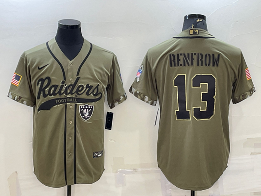 Men's Las Vegas Raiders Hunter Renfrow #13 Olive 2022 Salute To Service Limited Jersey1 Joint Edition