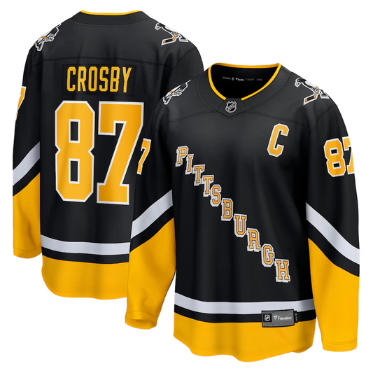 Men's Pittsburgh Penguins Sidney Crosby #87 Fanatics Black Alternate Premium Jersey