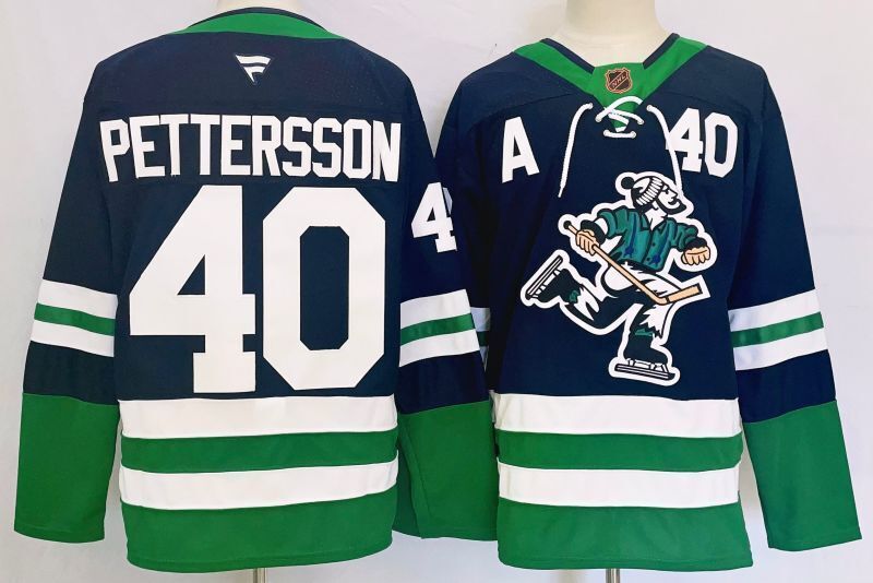 Men's Vancouver Canucks Elias Pettersson #40 Fanatics Blue Player Jersey