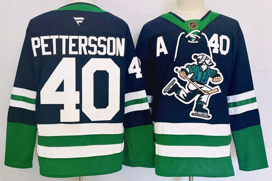 Men's Vancouver Canucks Elias Pettersson #40 Fanatics Blue Player Jersey