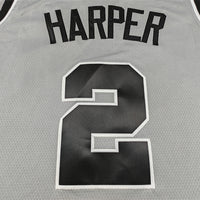 Men's San Antonio Spurs Dylan Harper #2 Silver Swingman Jersey - Statement Edition