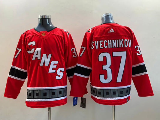 Men's Carolina Hurricanes Andrei Svechnikov #37 Red Home Breakaway Jersey1