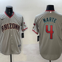 Men's Arizona Diamondbacks Ketel Marte #4 Gray Alternate Limited Player Jersey1