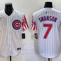 Men's Chicago Cubs Dansby Swanson #7 White Game Player Jersey